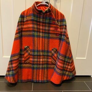 Vintage Jimmy Hourihan plaid cape